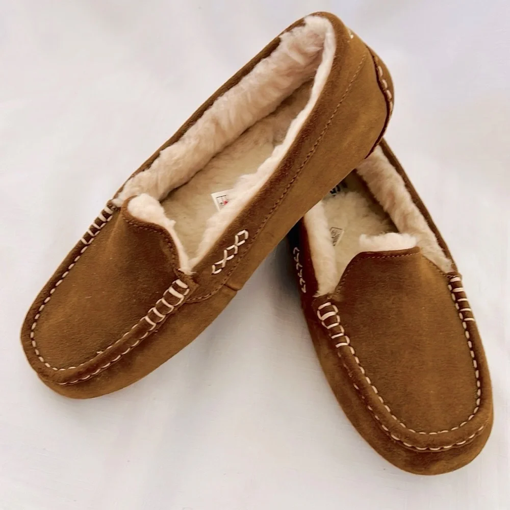New / UGG~Tan Suede Loafers / Ansley Slipper~Ultimate In Luxury & Comfort - Picture 8 of 16